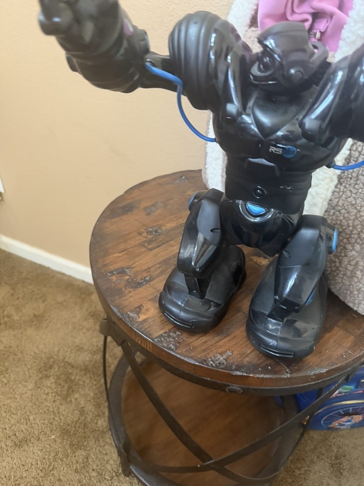 WowWee Black Robosapien RS Blue Interactive Robot no remote