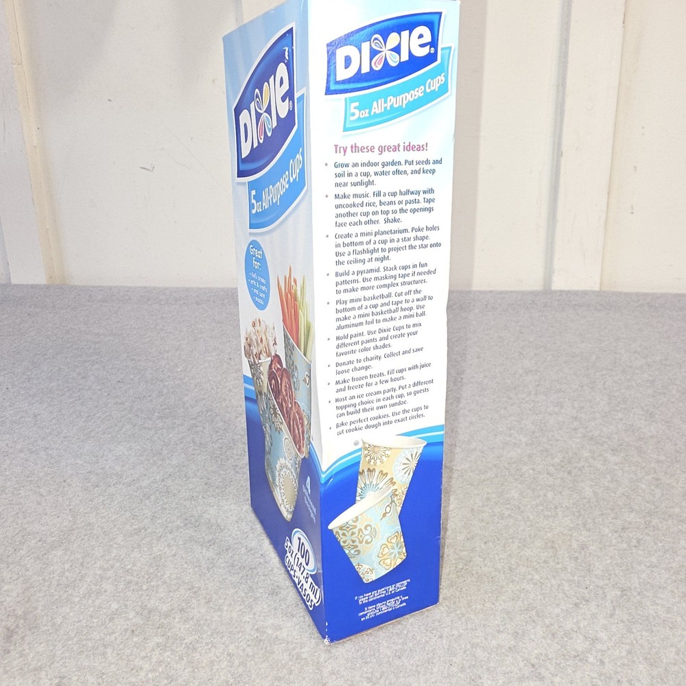 Dixie Everyday 5 oz Cups 100 Ct Disposable 4 Designs Multipurpose