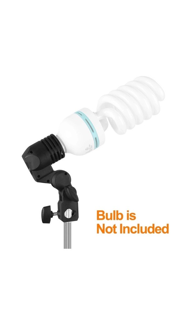 Light Bulb Stand E26 / E27 Ac Socket With Umbrella Lamp Holder Photography Light