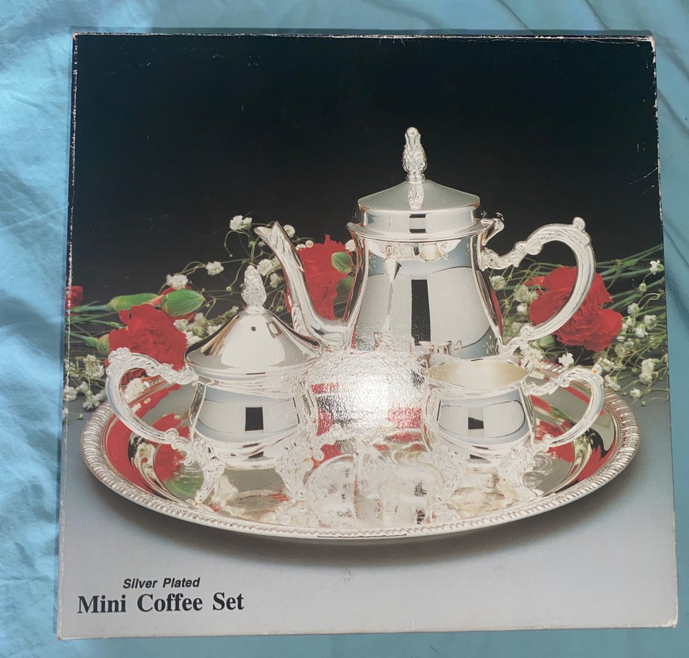 Vtg Silver Plated Mini Coffee Set( No Serving Tray)