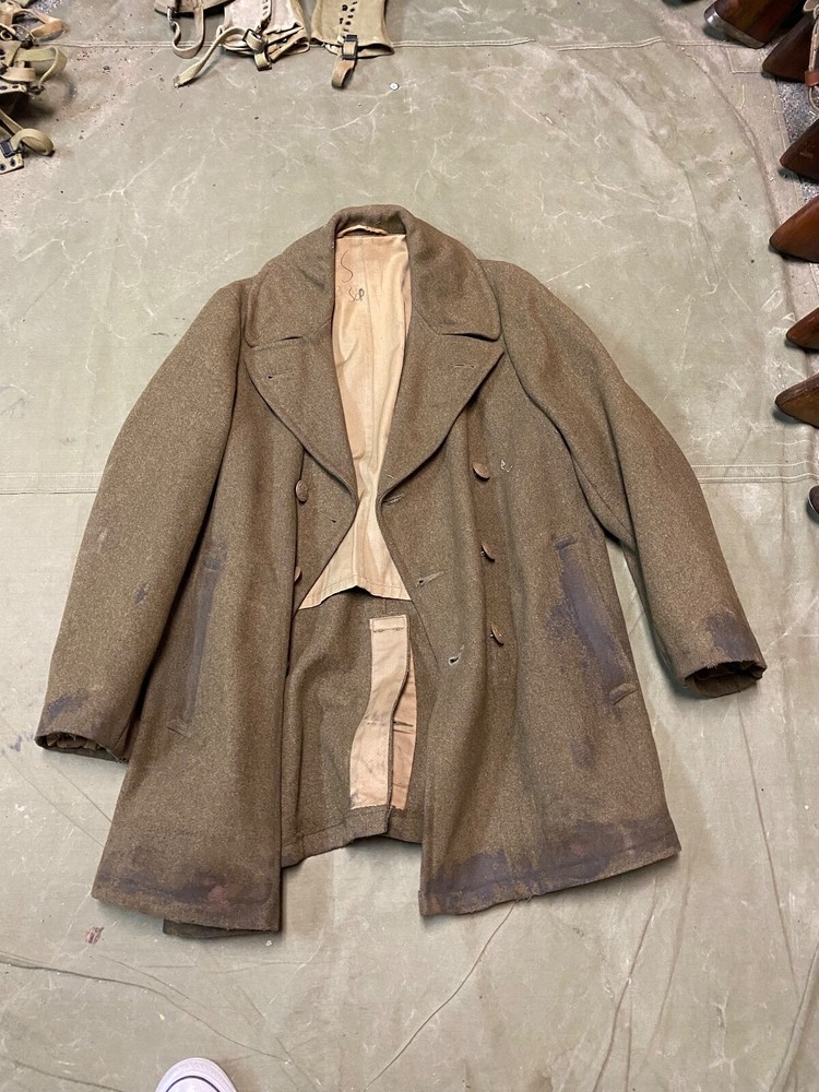 ORIGINAL WWII US ARMY WINTER M1938 "CUT DOWN" OVERCOAT COAT- MEDIUM/LARGE 42R