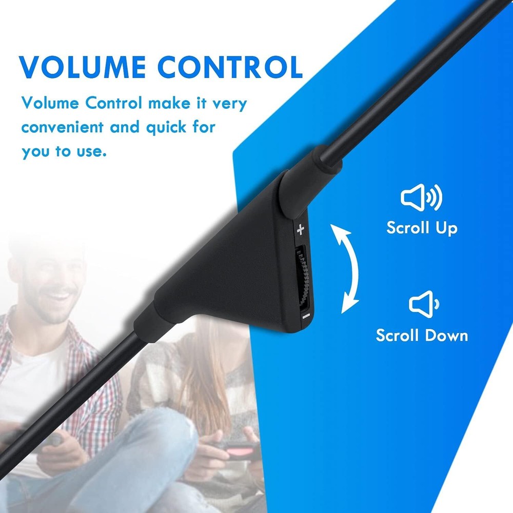 2M Replacement Audio Cable Cord Volume Control for Astro Gaming Headset A10 A40