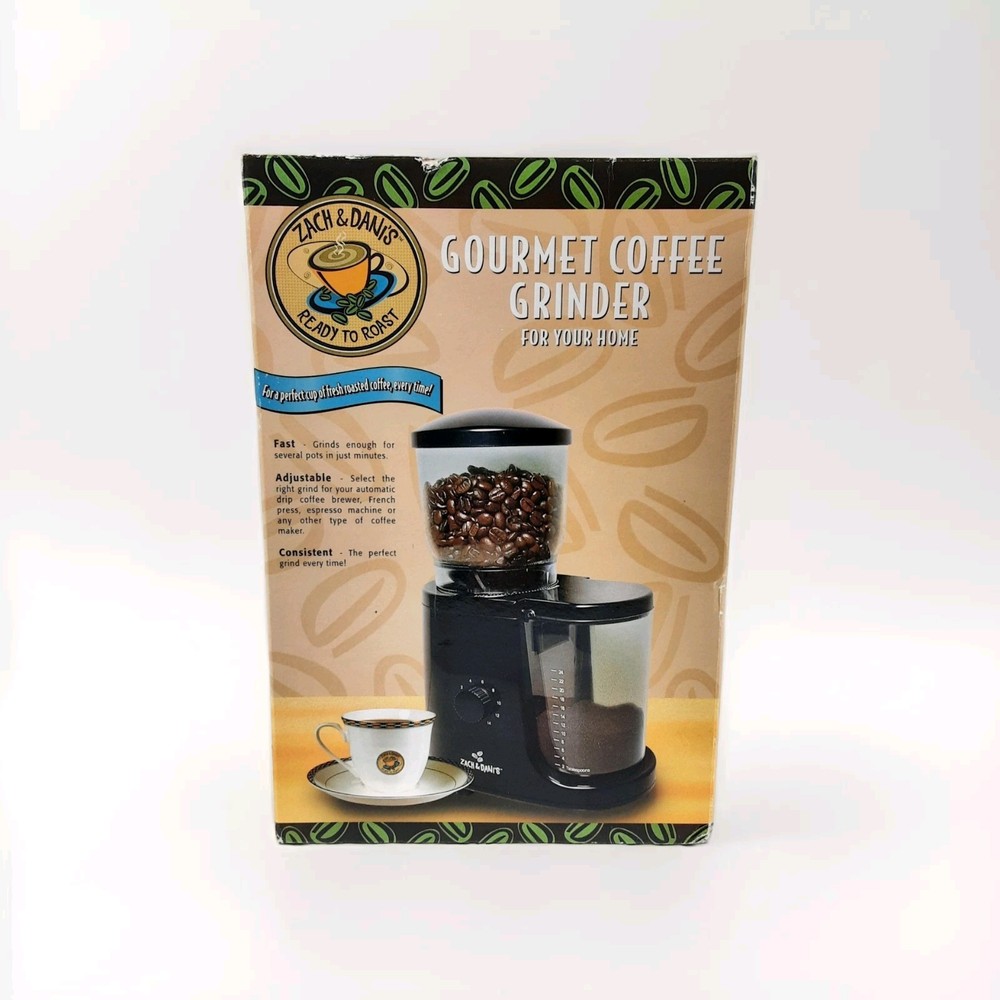 Zack & Dani's Gourmet Coffee Grinder Adjustable Settings New