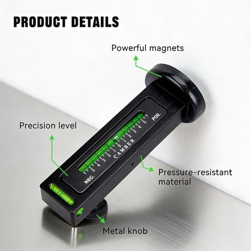 2 Pack Adjustable Magnetic Gauge Tool, Universal Aluminum 2 Pack - Black