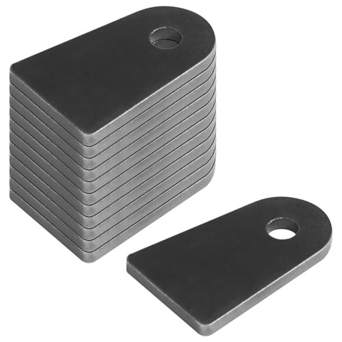 12 Pcs Universal Weld-On Tabs, Flat Chassis Mount Tabs, 2-1/2" Height, 3/8"