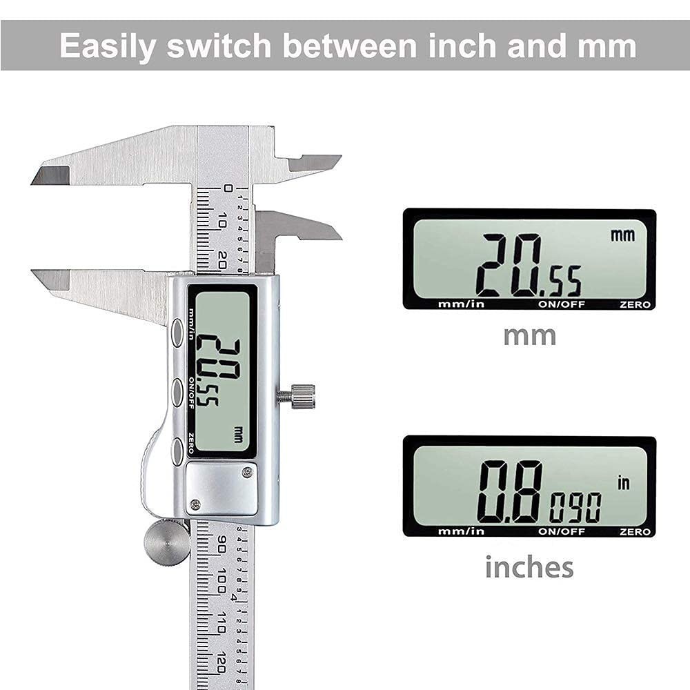 Electronic Vernier Caliper - Large LCD Screen, Auto-Off