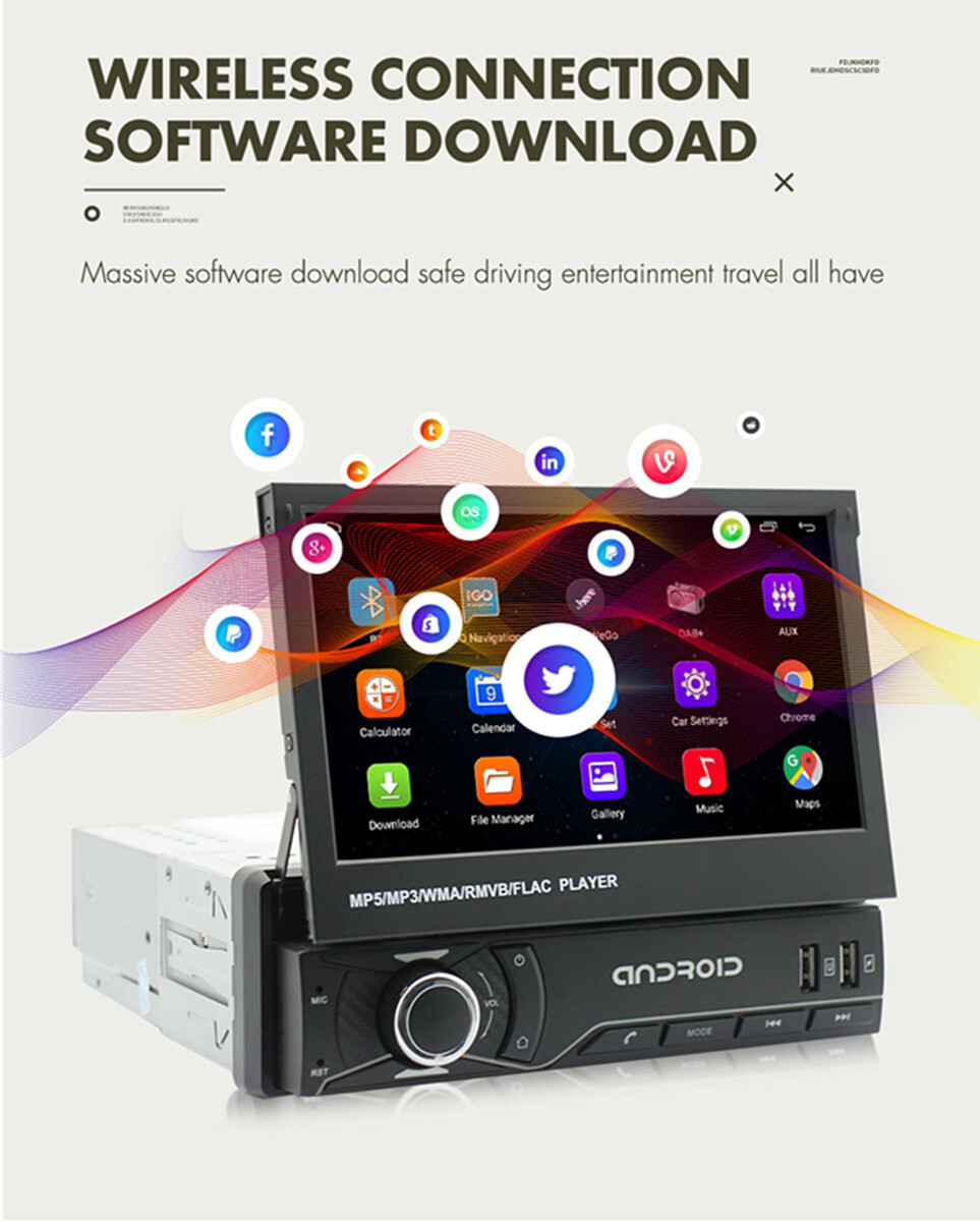 Stereo Car Radio For Carplay GPS Bluetooth Touch Screen Video Player Mirror Link