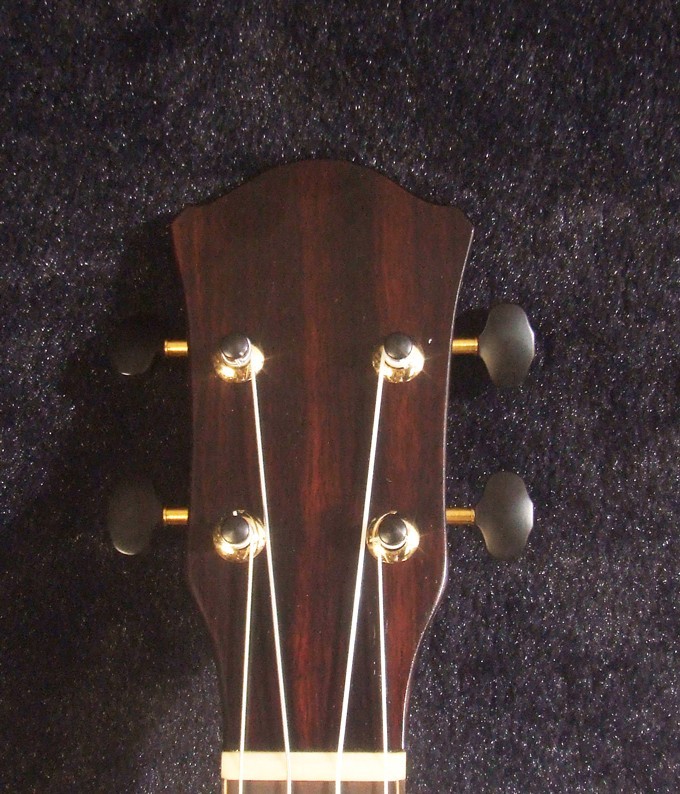 Handcrafted 4 String Baritone Ukulele, Solid Mango & Acacia, Flower UKB19-2005