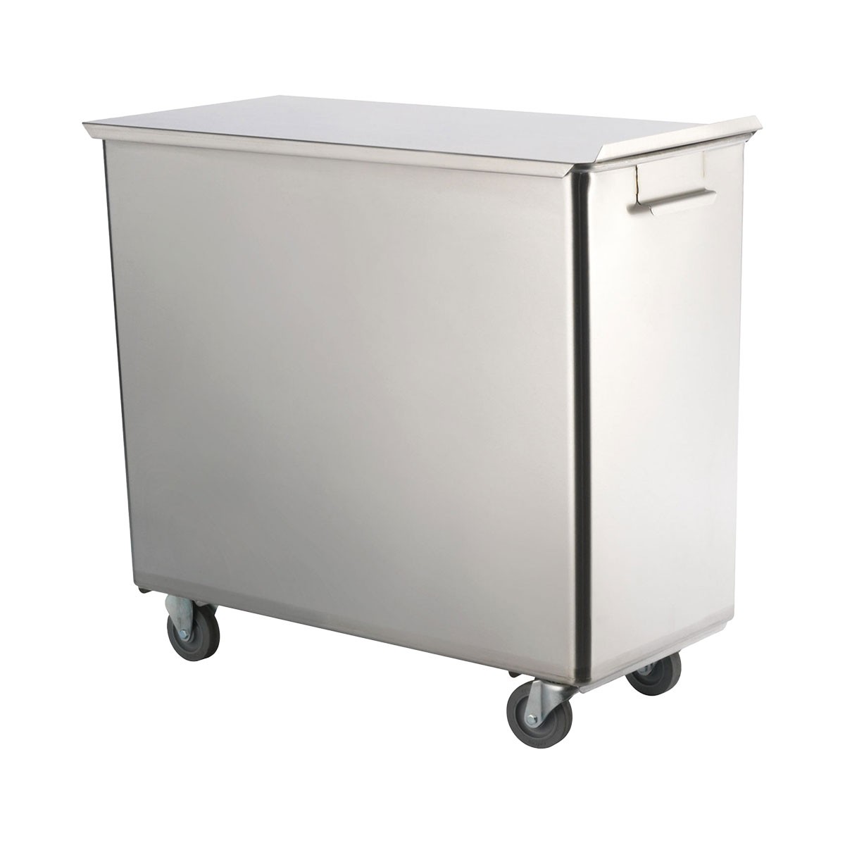 Baxter INGBIN-2COMPT 2-Compartment Mobile Bin, Stainless Sliding Cover, 120-l...