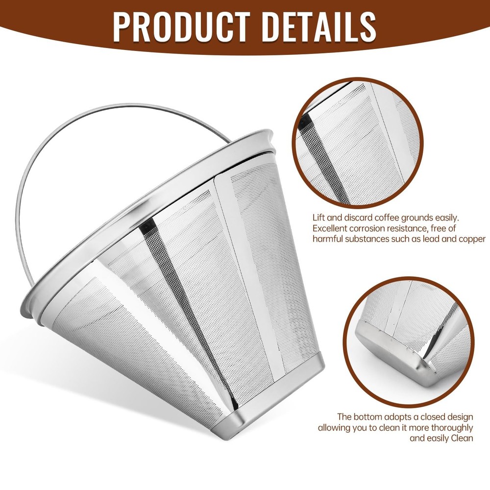 Reusable #4 Coffee Filter Compatible with Technivorm Moccamaster Coffee Machi...