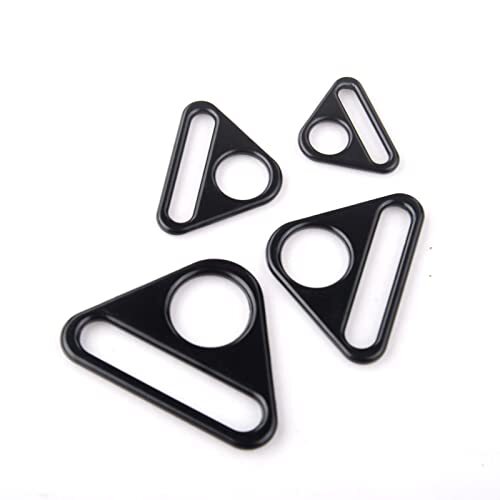 12Pcs 3/4" Triangle Buckle Adjuster D Ring for Strap purse bag hardware