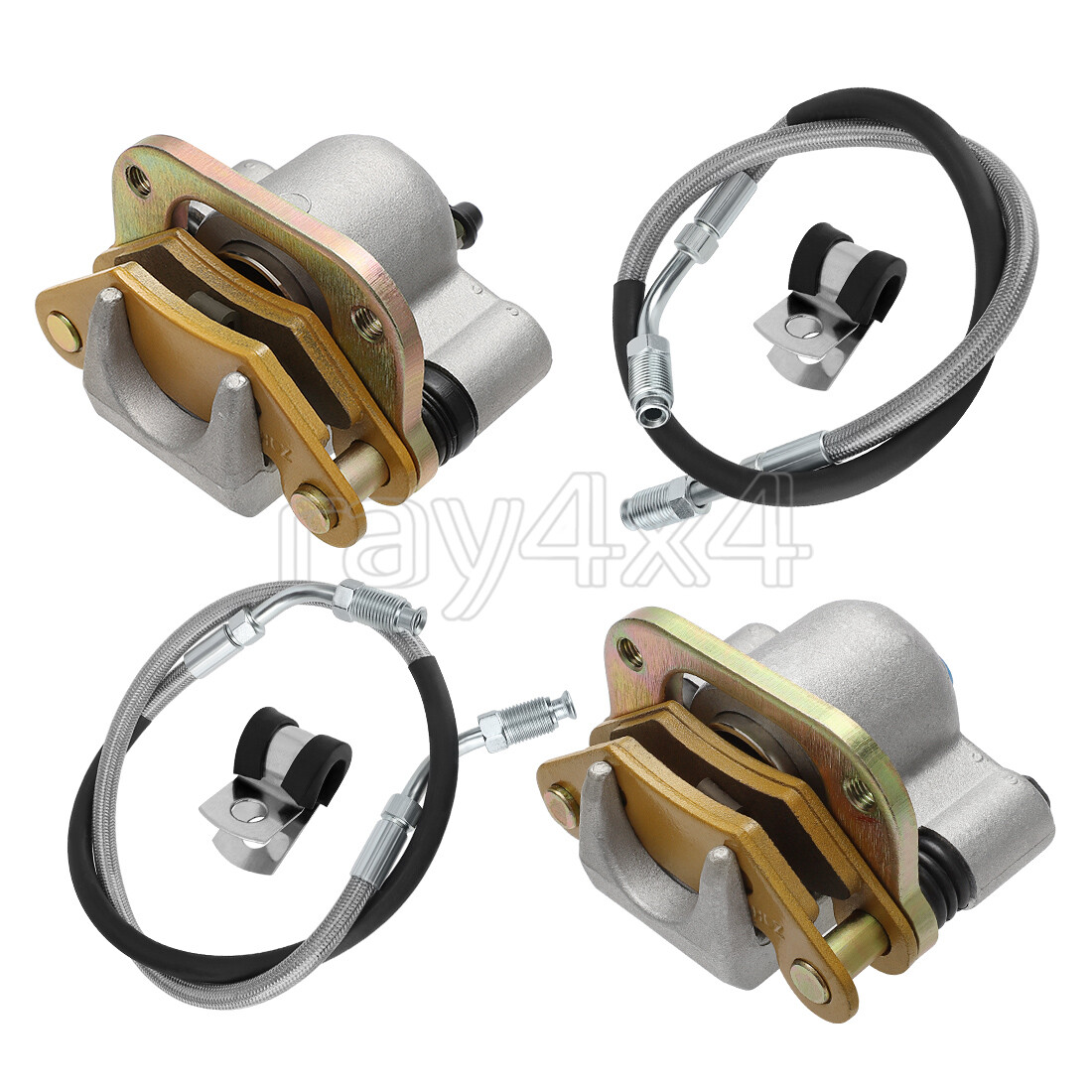 Front Brake Calipers & Hose Lines for Polaris Trail Blazer 250 1991 1992-1998