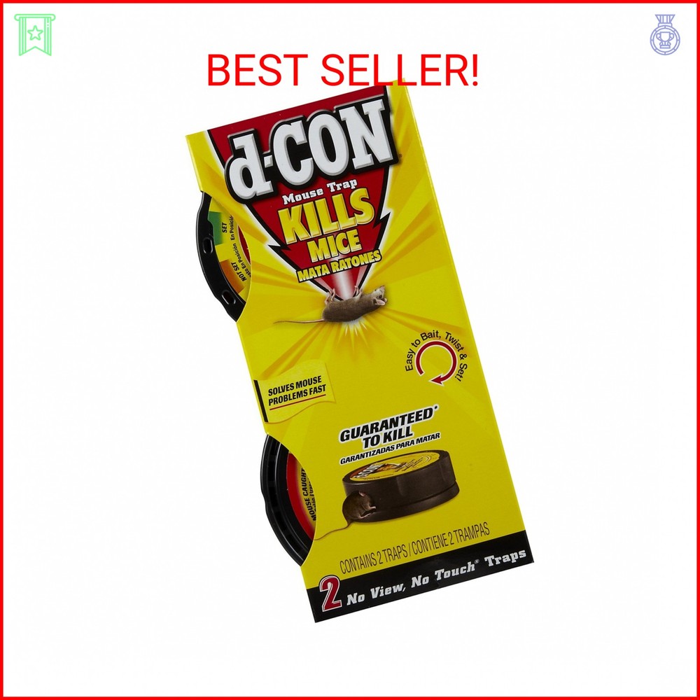 d-CON No View, No Touch Covered Mouse Trap, 2 Traps