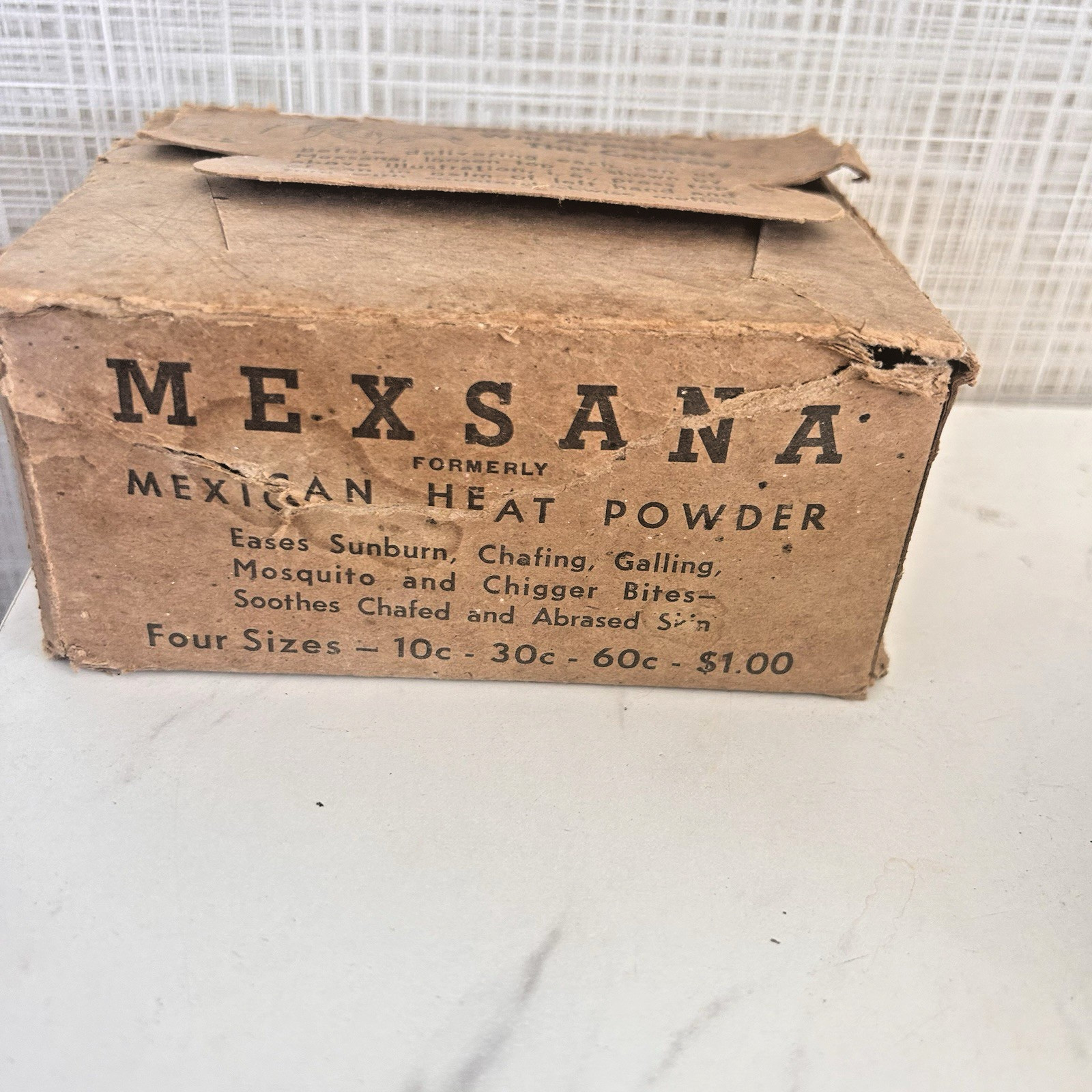 Vintage Mexsana Mexican Heat Powder 10 Cent Size Cans 3/4 Oz Bundle of 12 & Box