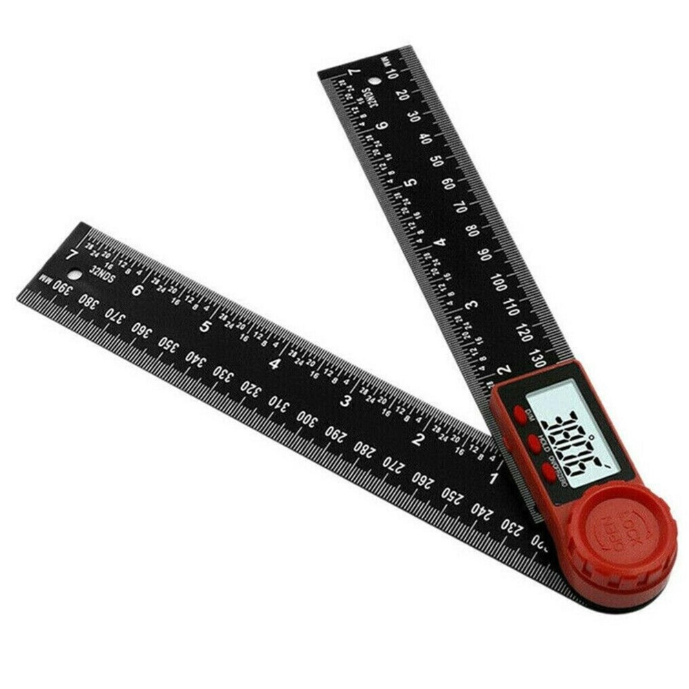 LCD Digital Display 200mm 0-360° Angle Finder Ruler Protractor Measure Meter