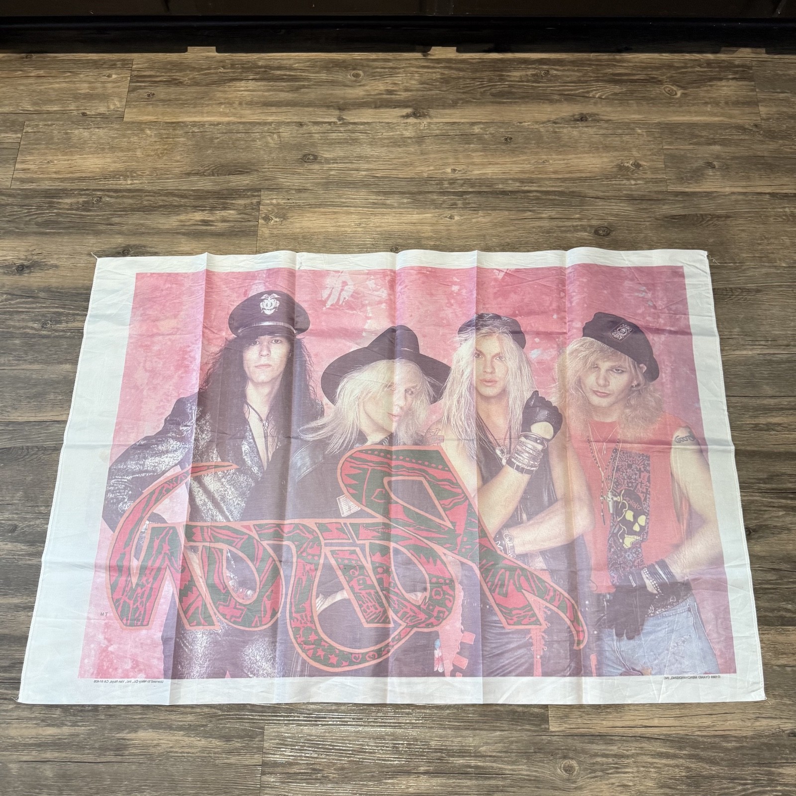 Posion Band 1988 Fabric Poster Banner Flag Rare Vintage 43"x29" Bret Michaels