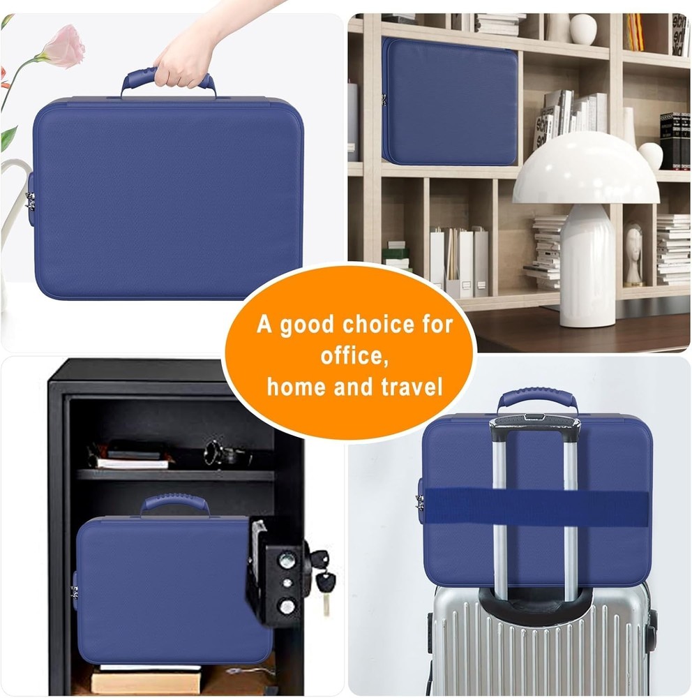 Upgraded Fireproof & Waterproof Document Organizer - 8 Layers for Secure Storage