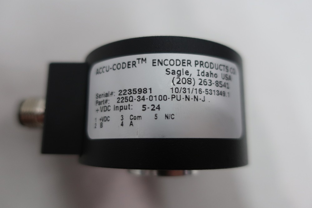 Accu-coder 225Q-34-0100-PU-N-N-J Encoder 5-24v-dc