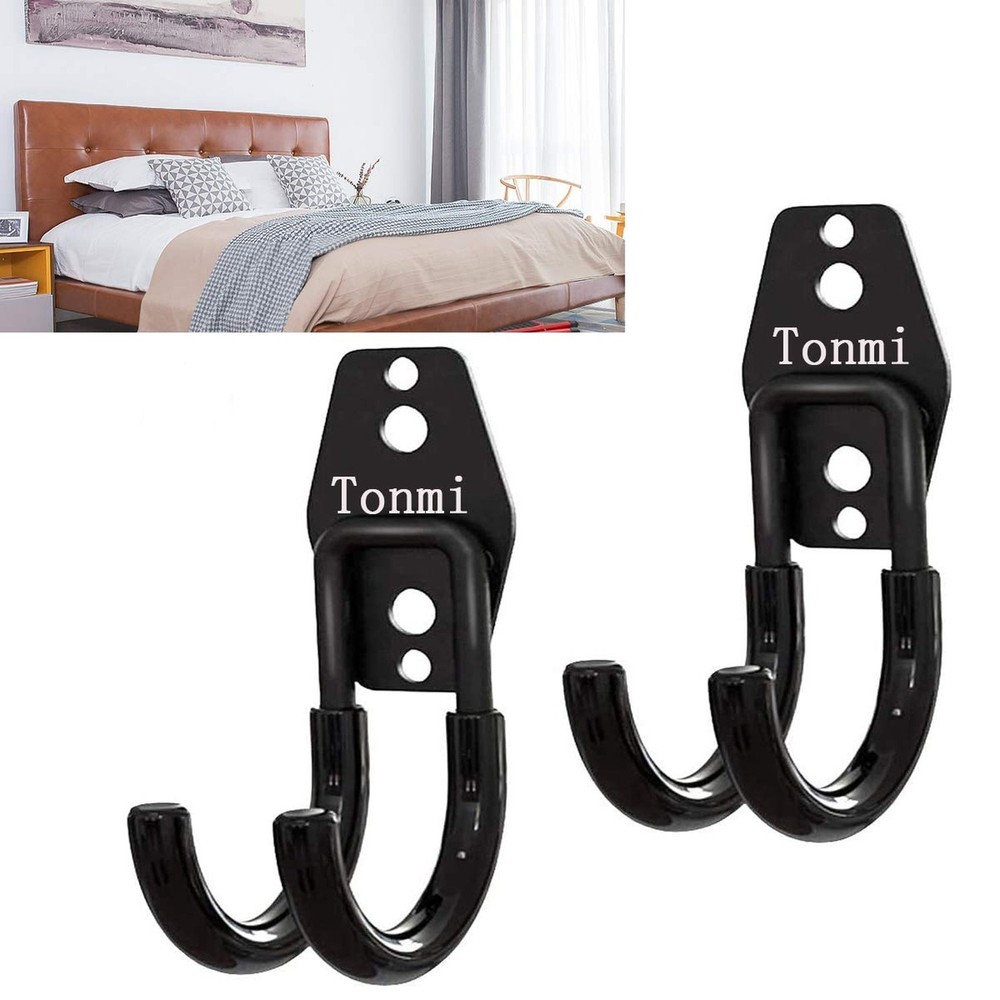 2Pcs Telescoping Wall Mount Ladder Hooks, Folding Step Stool Wall Mount Hooks...
