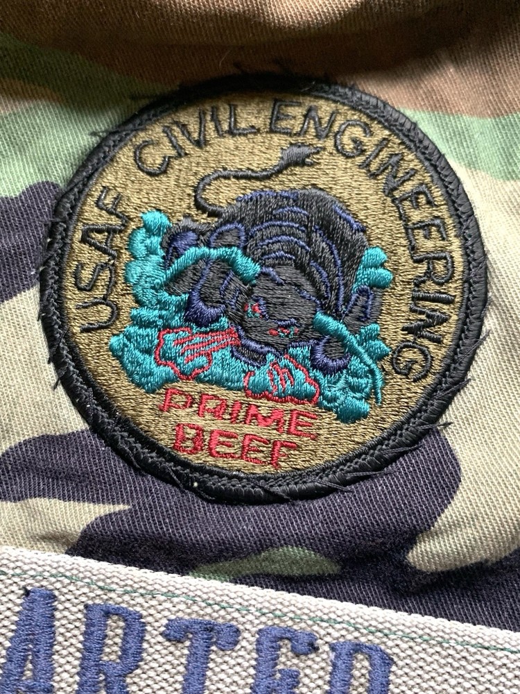 US Air Force Prime BEEF Civil Engineering BDU Jacket Staff Sergeant Medium Camo