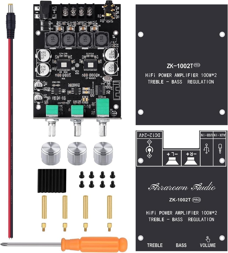 High-Performance 200W Subwoofer Amplifier Board with Bluetooth 5.0 Connectivity