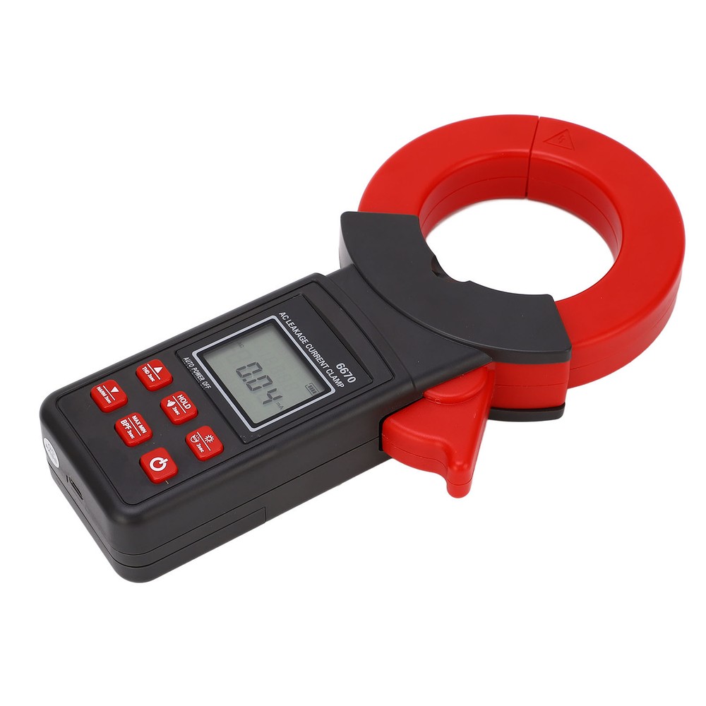 AC Leakage Ammeter Clamp LCD Backlight High Accuracy Leakage Current Meter