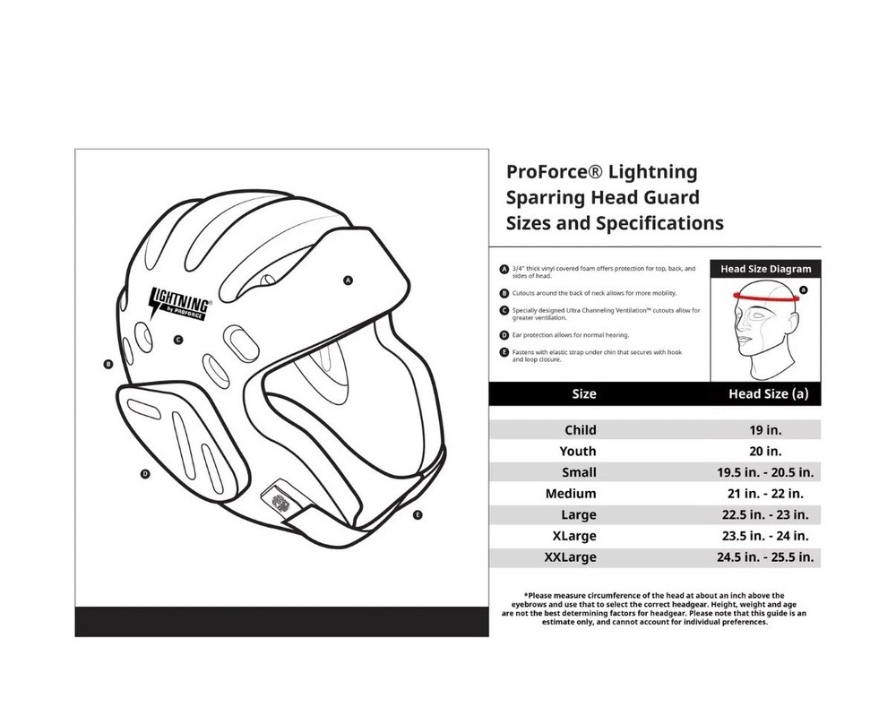 Pro Force Lightning Sparring Head Gear Green CHILD