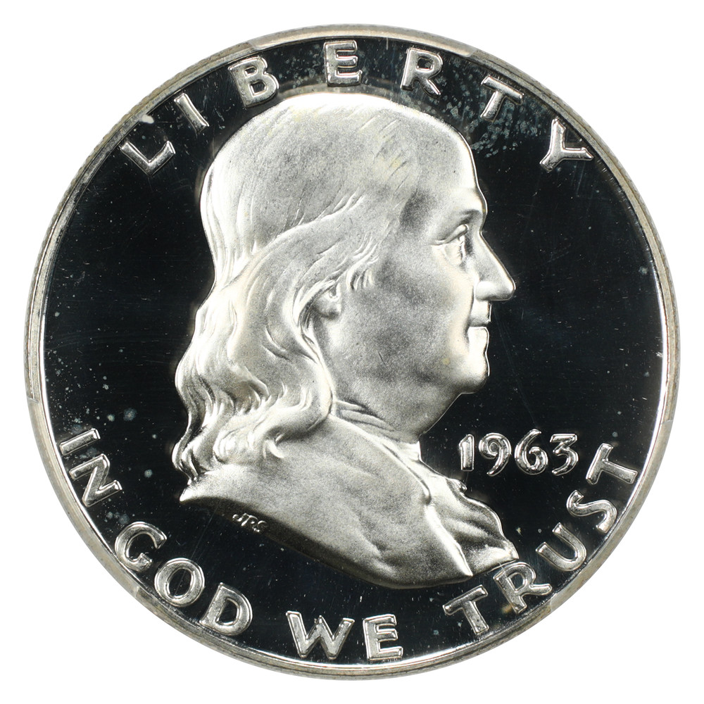 1963 50C PCGS PR67DCAM - Franklin Half Dollar