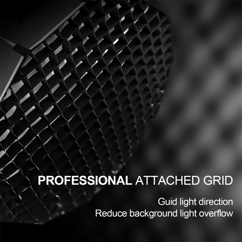 US 90/120cm Studio Flipped Bowens Quick Installation Softbox Diffuser With Grid