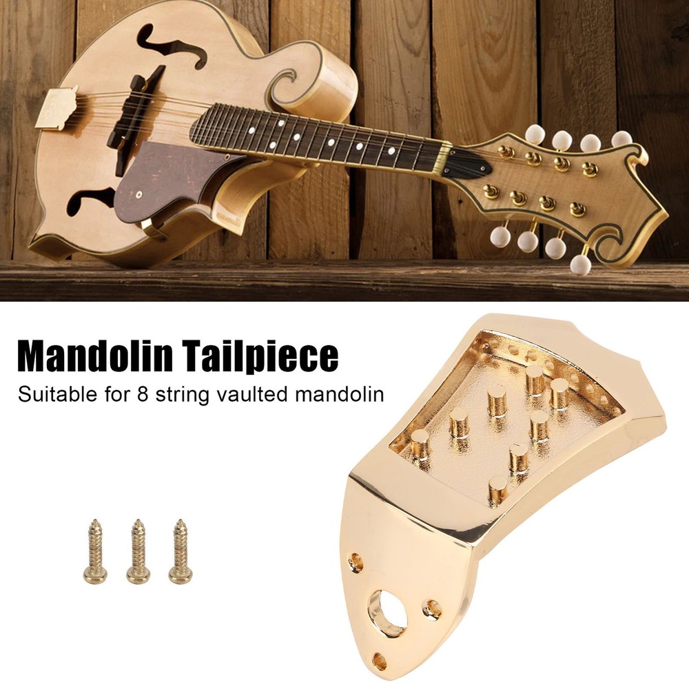 8 String Metal Mandolin Tailpiece For Improved Performance
