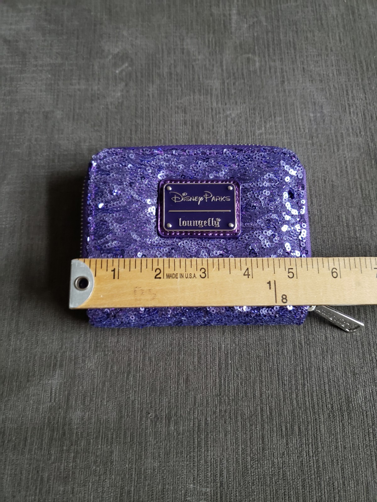 Disney Parks Exclusive Loungefly Minnie Potion Purple Sequined Wallet NWOT