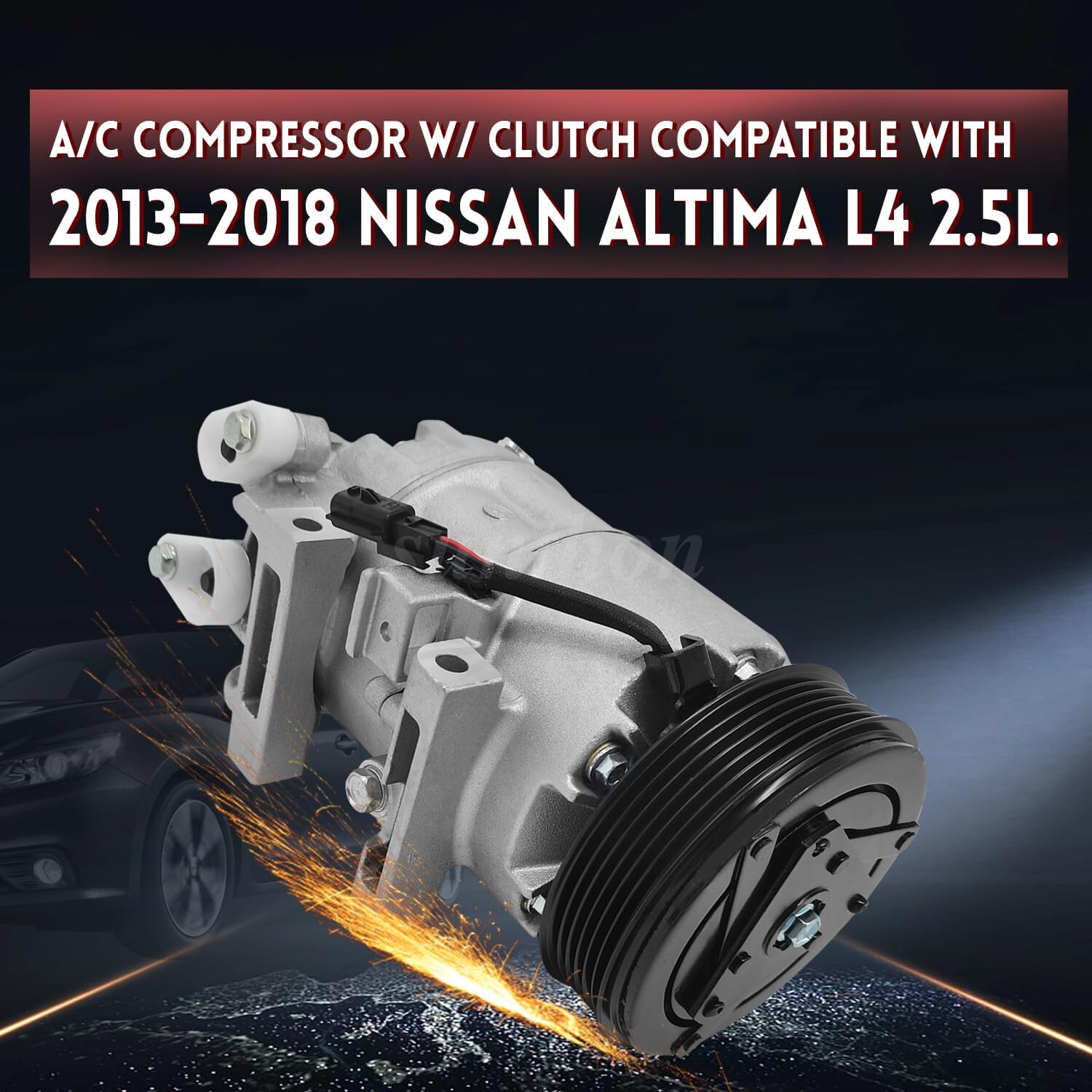 For 2013 2014 2015 2016 2017 2018 Nissan Altima 2.5L AC A/C Compressor W/ Clutch