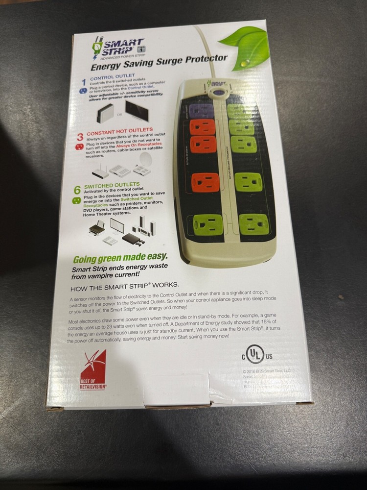 *NEW* BITS Ltd. Smart Strip Energy Saving Surge Protector LCG-3MVR