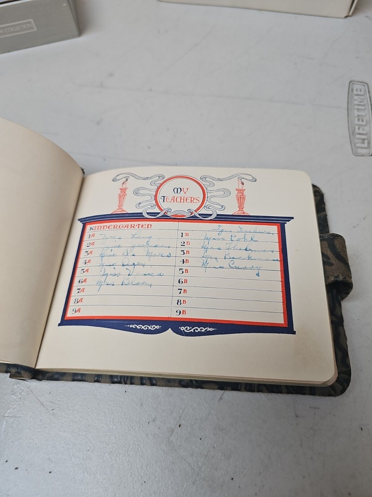 Gross 1936 School Autographs Memory Genuine Leather Book