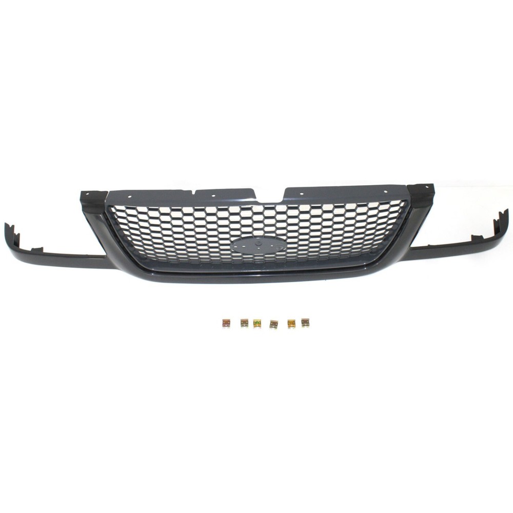 Grille Assembly For 01-03 Ford Ranger Painted Black Shell With Emblem Provision