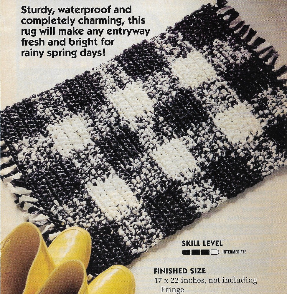 Checkers Rug crochet pattern instructions