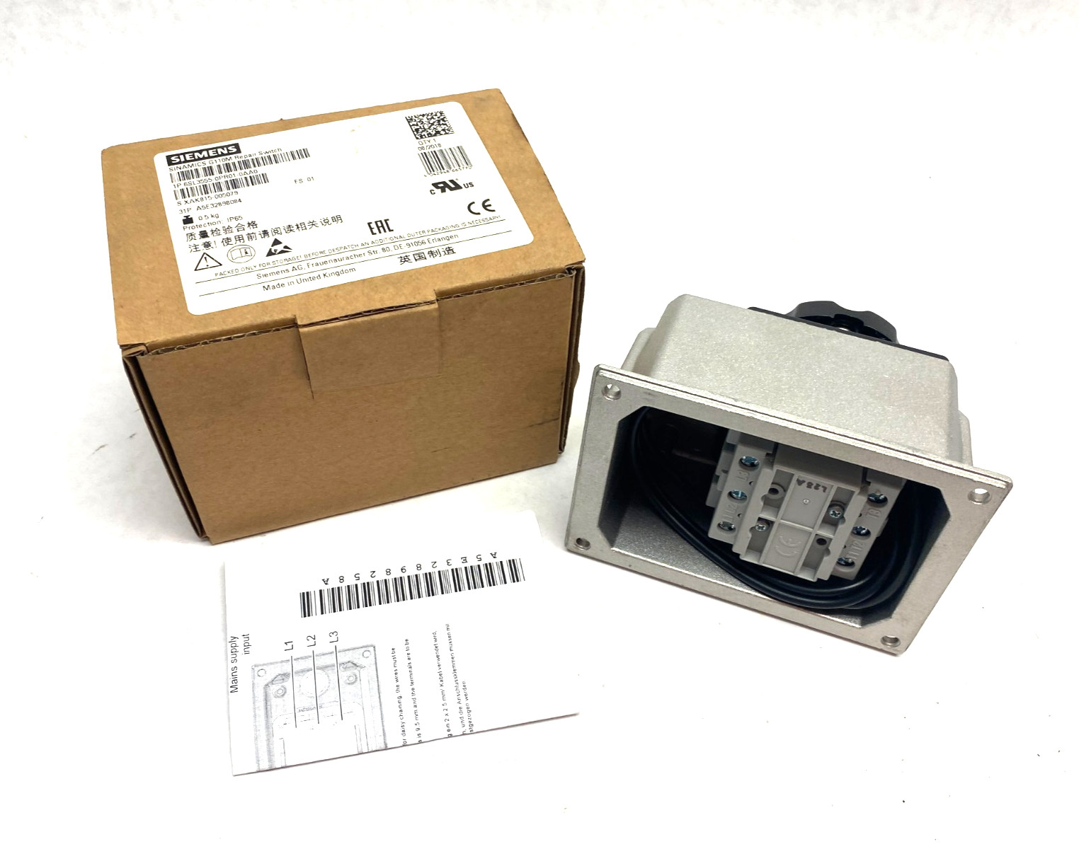 Siemens 6SL3555-0PR01-0AA0 SINAMICS G110M Repair Switch