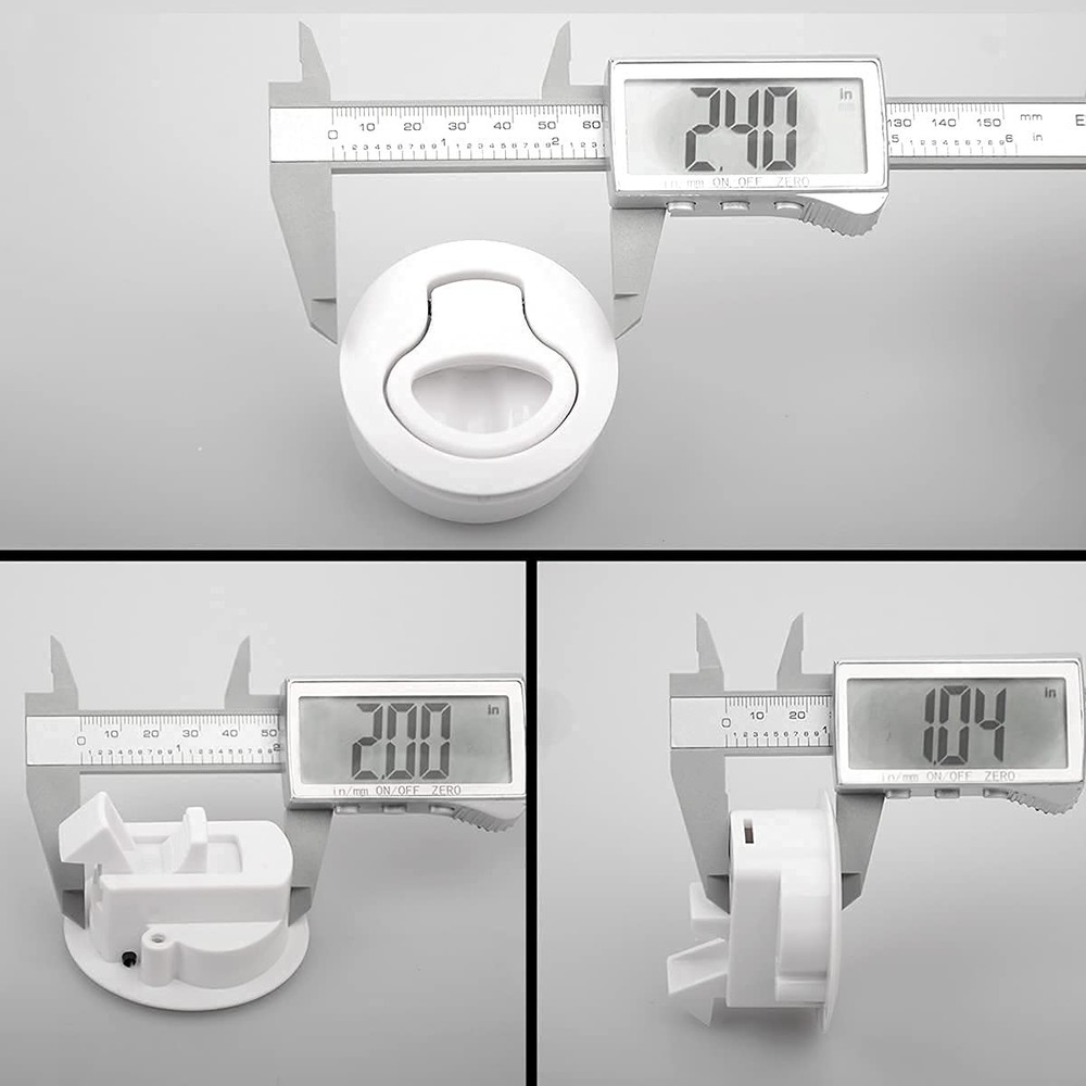 Searoam Slam Latch 2'' Flush Pull White Plastic Handle 2 Inch,