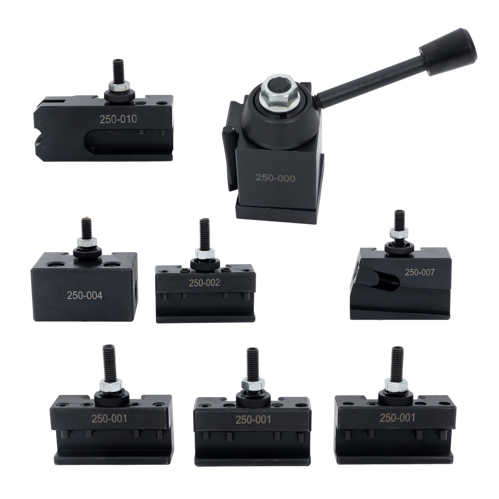 OXA 250-000 Quick Change Tool Post Holder Set Mini Lathe Up to 8" 8Pcs