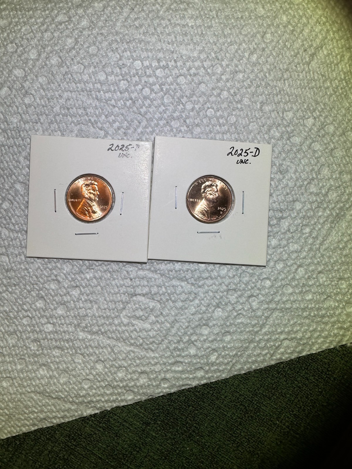 2025 P & D LINCOLN SHIELD CENT UNCIRCULATED 2 COINS IN FLIP READY TO SHIP