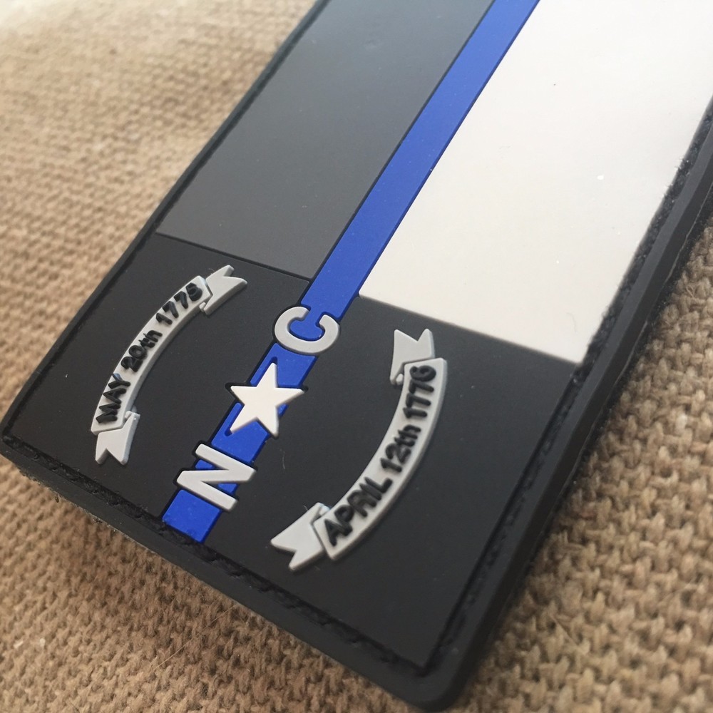 Subdued North Carolina State Flag Thin Blue Line PVC Patch