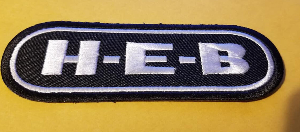 H-E-B Grocery Embroidered Patch approx 1.5X4.5"