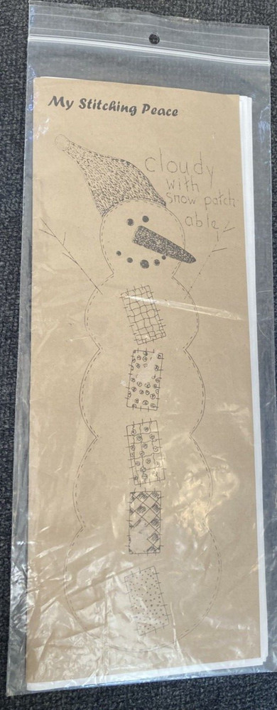 Vtg Rare My Stitching Peace CLOUDY WITH SNOW PATCH --ABLE Applique Quilt pattern