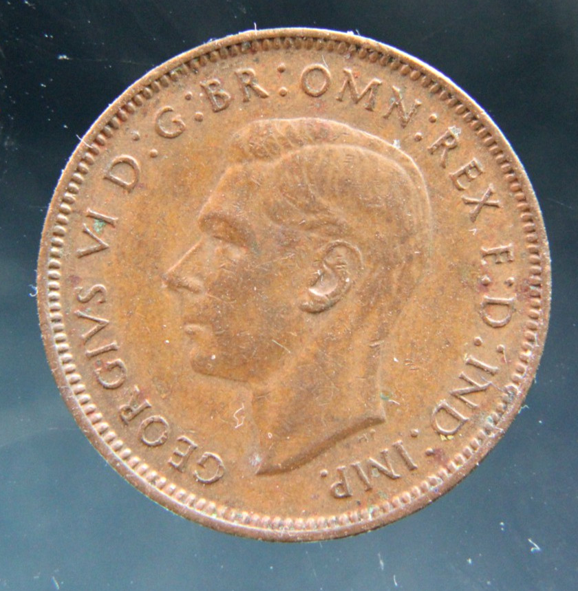 Great Britain, Farthing, 1945 bronze coin