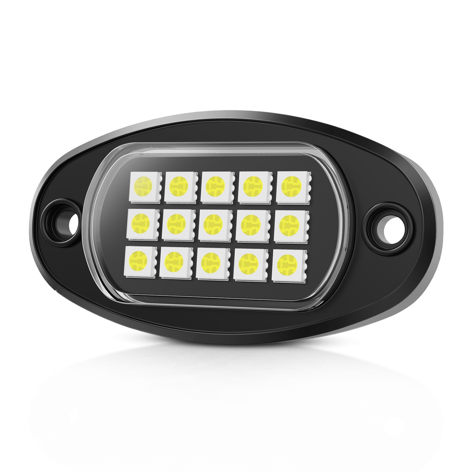 12x Pure White LED Rock Lights Underbody Glow Lamp for Offroad SUV Pickup Truck