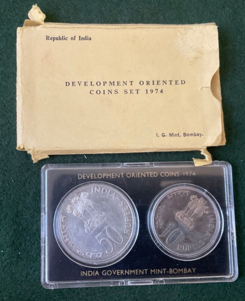 India Silver 1974 Development Oriented Coin Set - T4