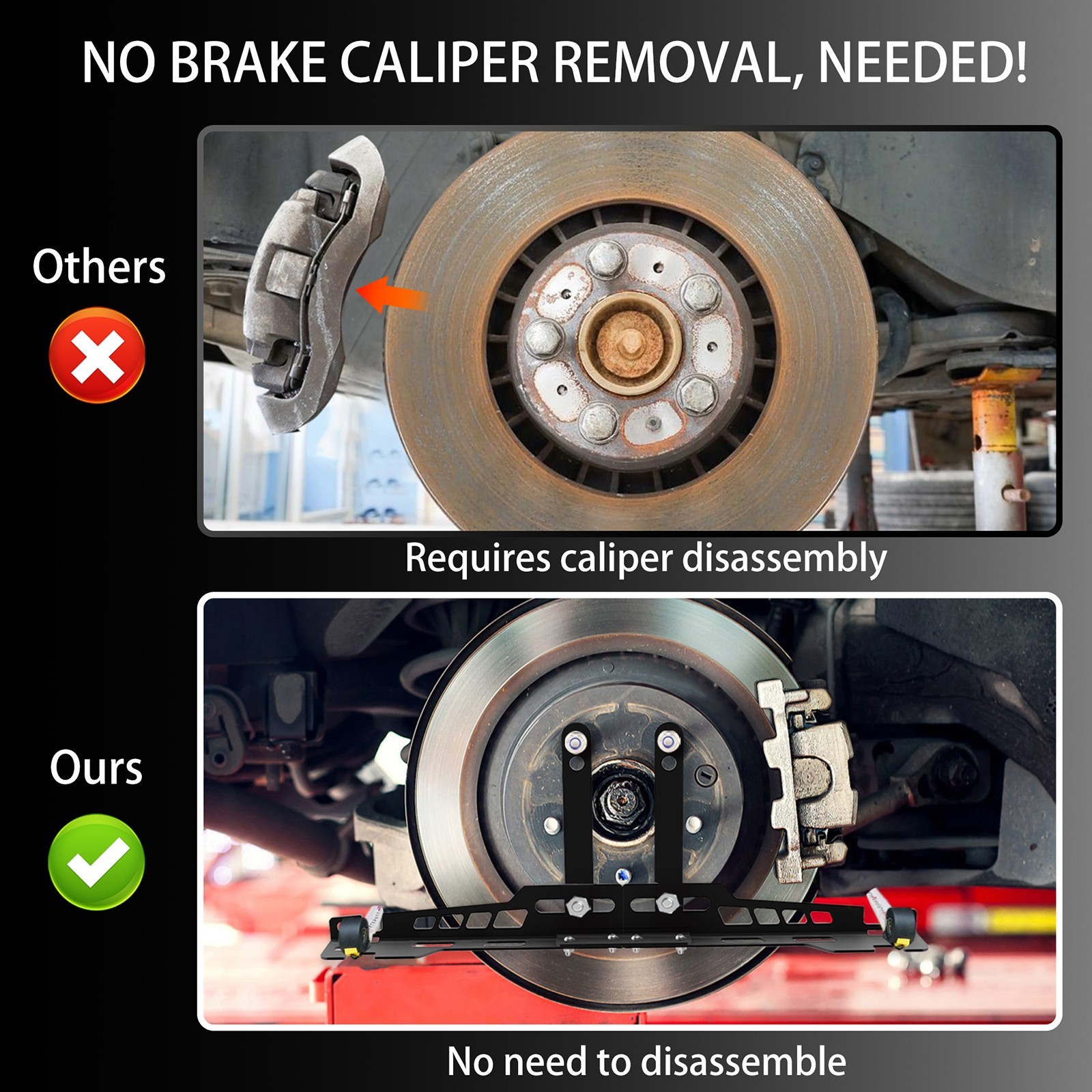 2 Pack Upgraded Wheel Toe Alignment Tool Plate Kit w/Measuring Tapes, Heavy Duty