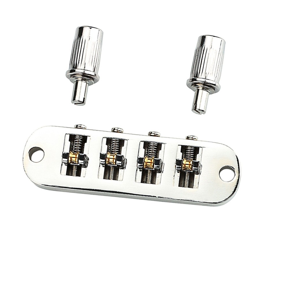 Roller Saddle Bridge Replacement Lightweight 4 String Guitar Bridge For HPGF