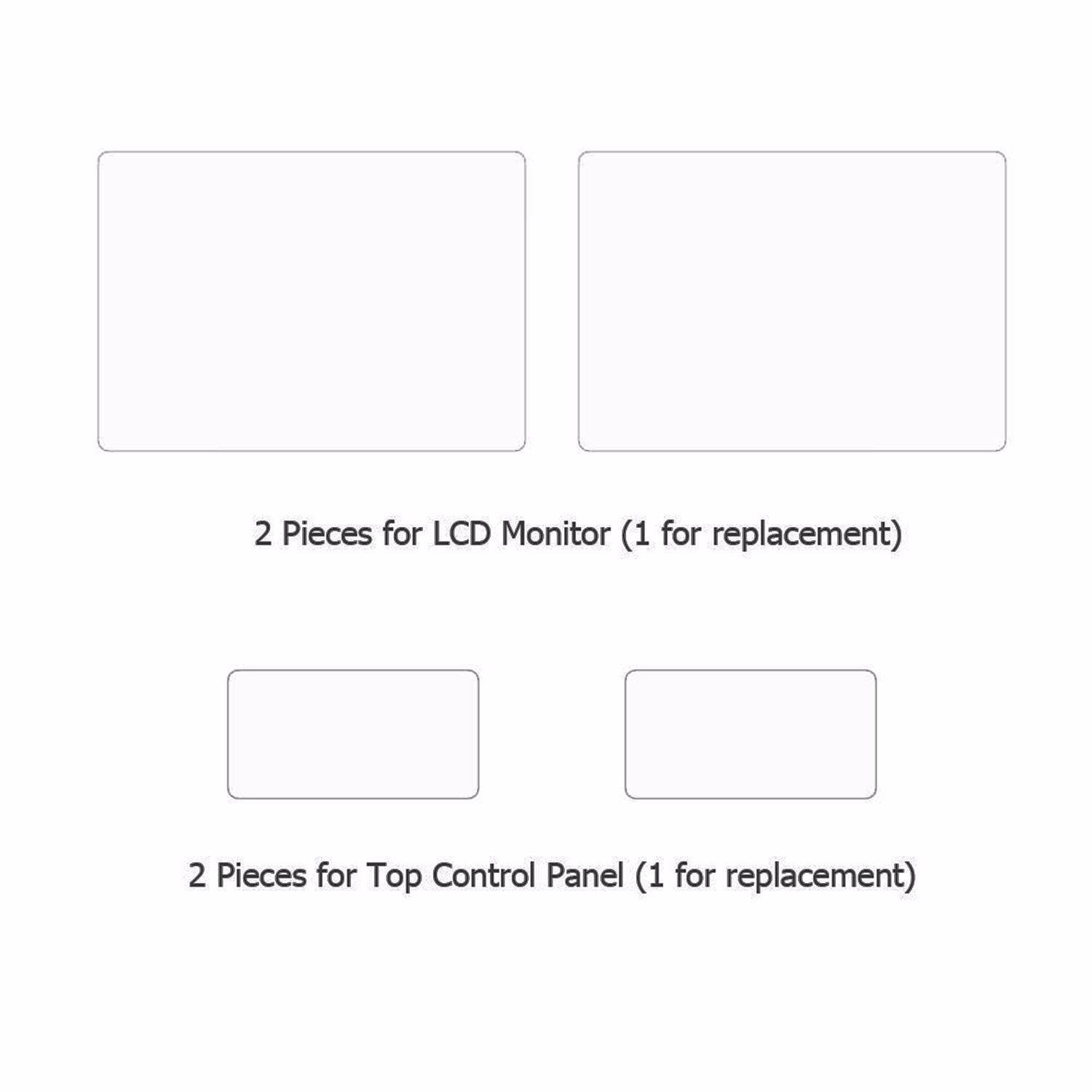 2 Sets HD Screen Protector f/ Nikon D850 D500 LCD Monitor & Top Control Panel