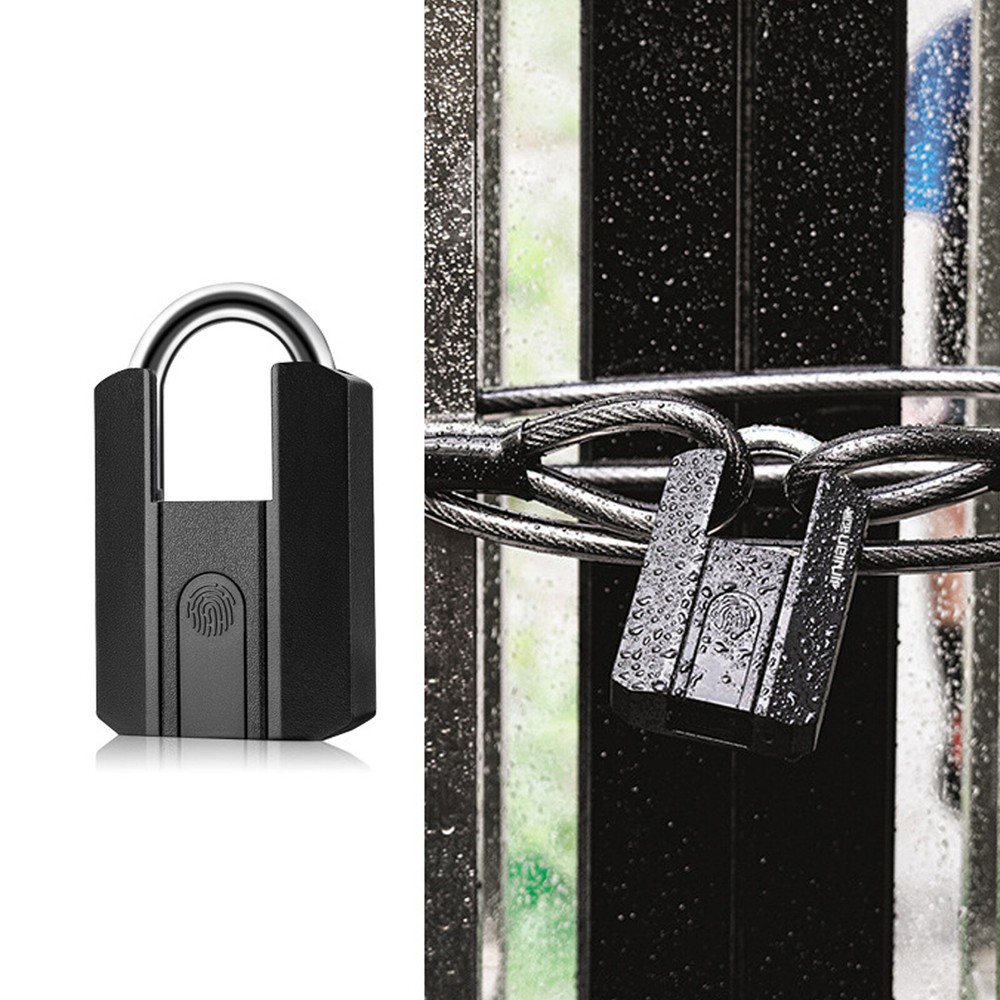 Smart Fingerprint Door Lock Keyless Padlock Security USB Rechargeable